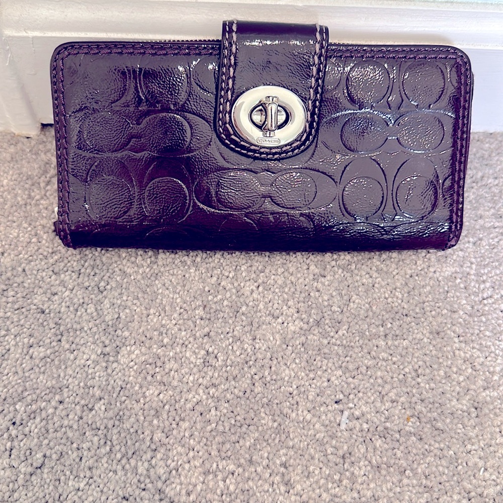 Purple coach wallet